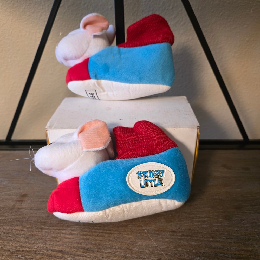 VTG RARE Stuart Little Plush‎ Slippers Kids Size S5-6 Columbia TriStar - Picture 2 of 6